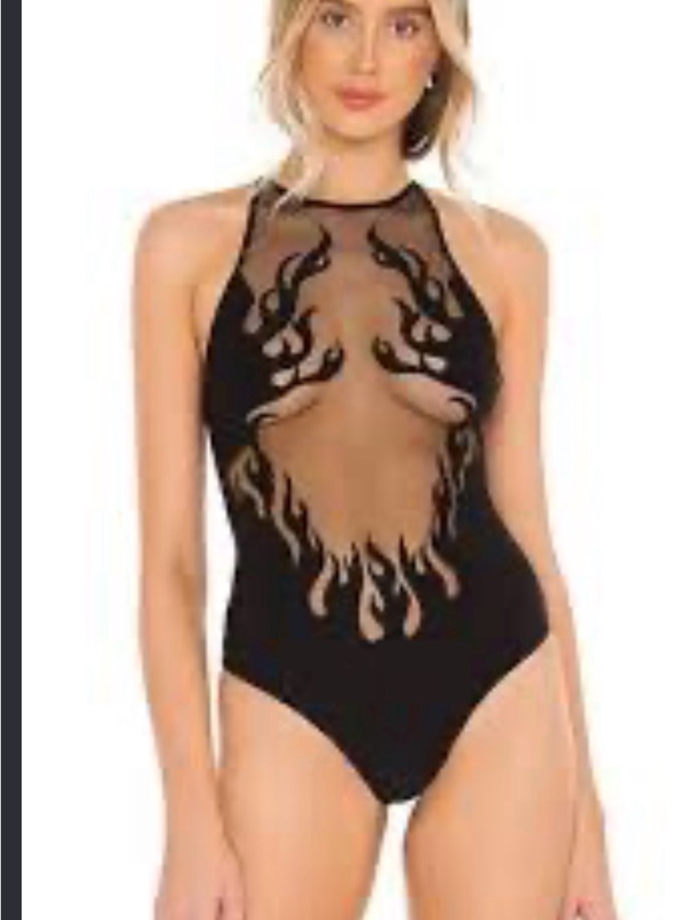 Thistle and Spire Black smokin mirrors bodysuit
